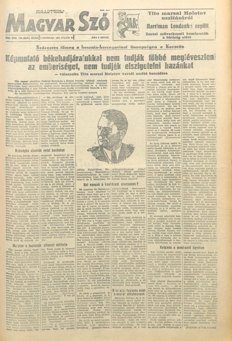 Magyar Szó, 8. évf. 1951. július 29. 178. sz. 1–6. oldal