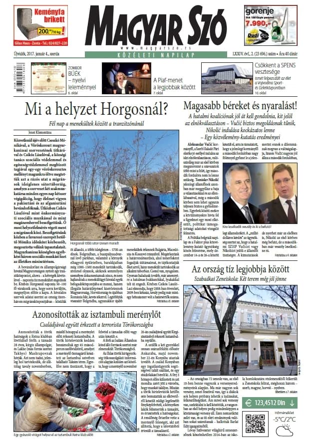 Magyar Szó, 74. évf. 2017. január 4. 2. sz. 1–16. oldal