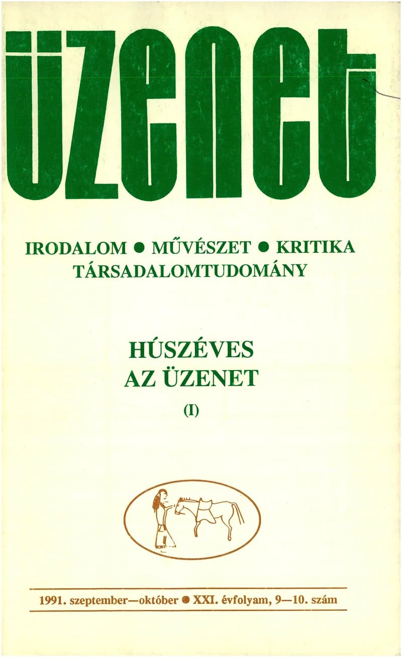 Üzenet, 21. évf. 1991. szeptember – október. 9–10. sz. 629–760. oldal