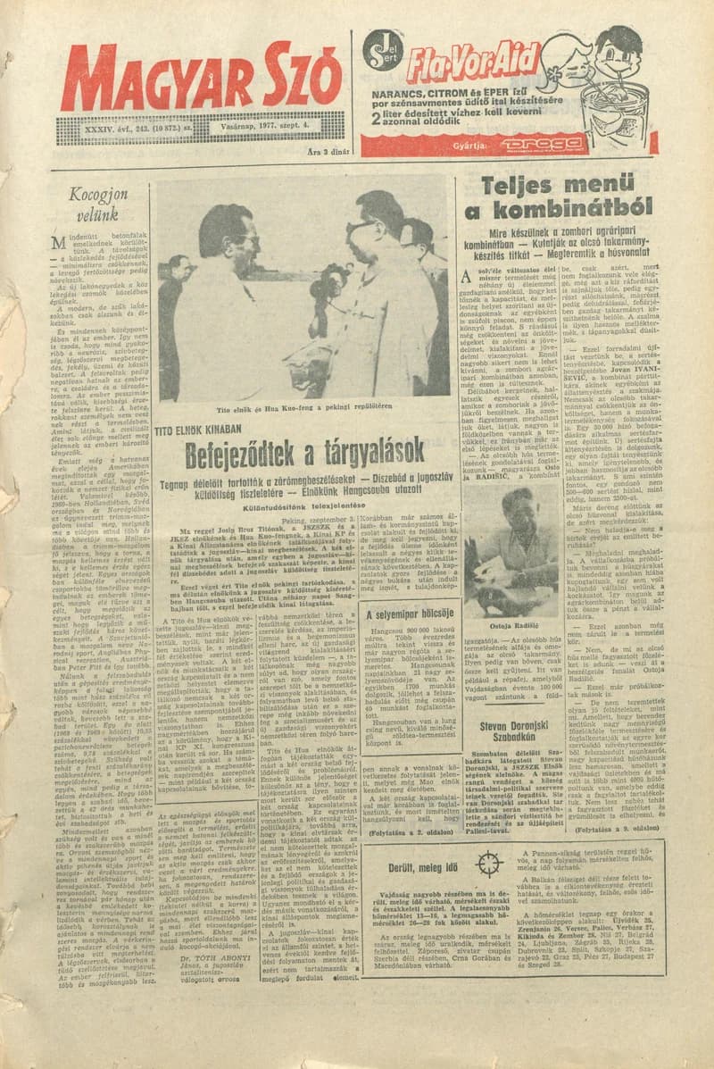 Magyar Szó, 34. évf. 1977. augusztus 4. 243. sz.