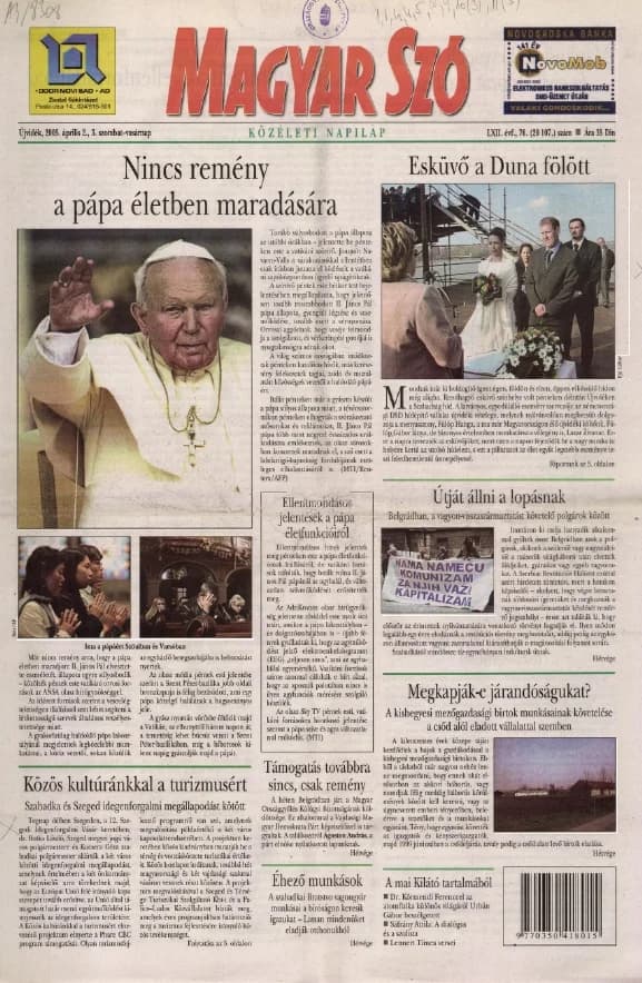 Magyar Szó, 62. évf. 2005. április 2. – 3. 76. sz. 1–24. oldal