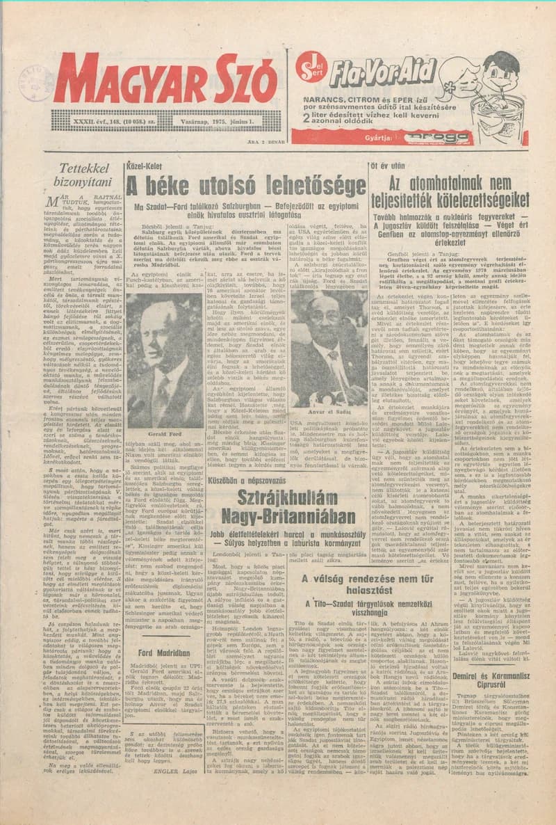 Magyar Szó, 32. évf. 1975. június 1. 148. sz.
