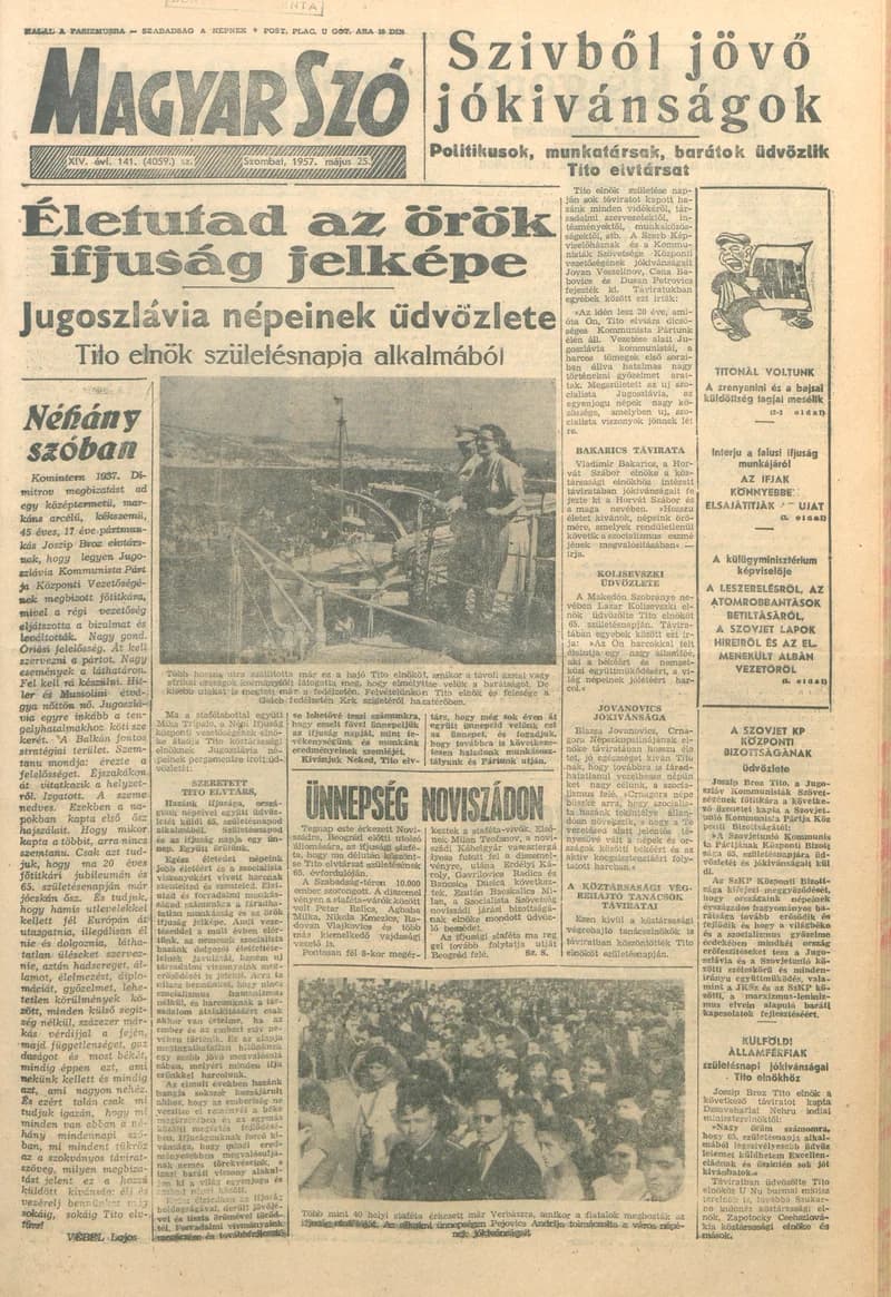 Magyar Szó, 14. évf. 1957. május 25. 141. sz. 1–8. oldal