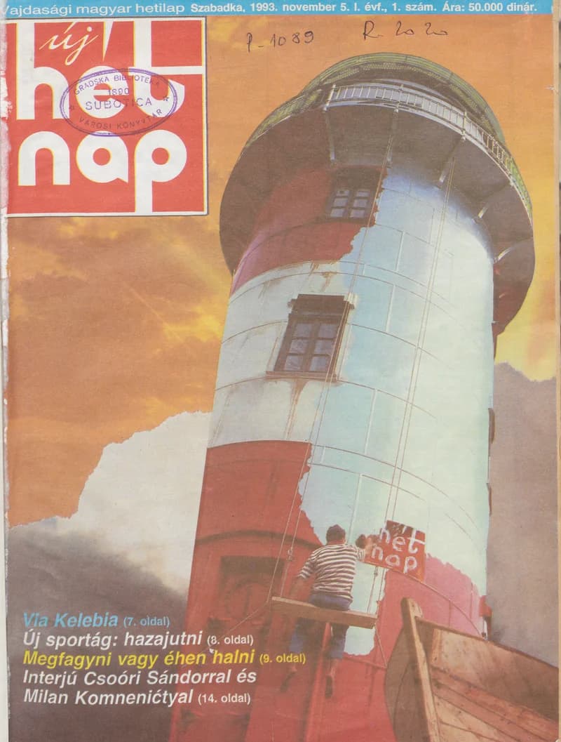 Új Hét Nap, 1. évf. 1993. november 5. 1. sz.