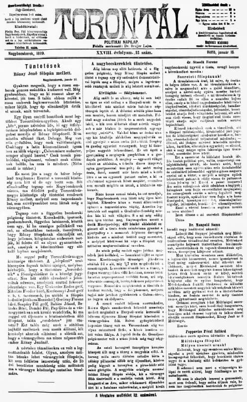 Torontál, 28. évf. 1899. január 16. 12. sz.