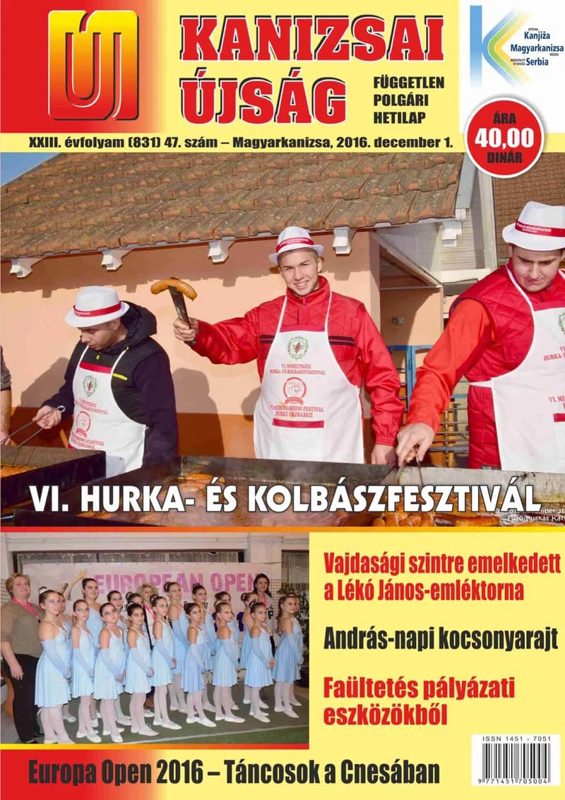 Új Kanizsai Újság, 23. évf. 2016. december 1. 47. sz.