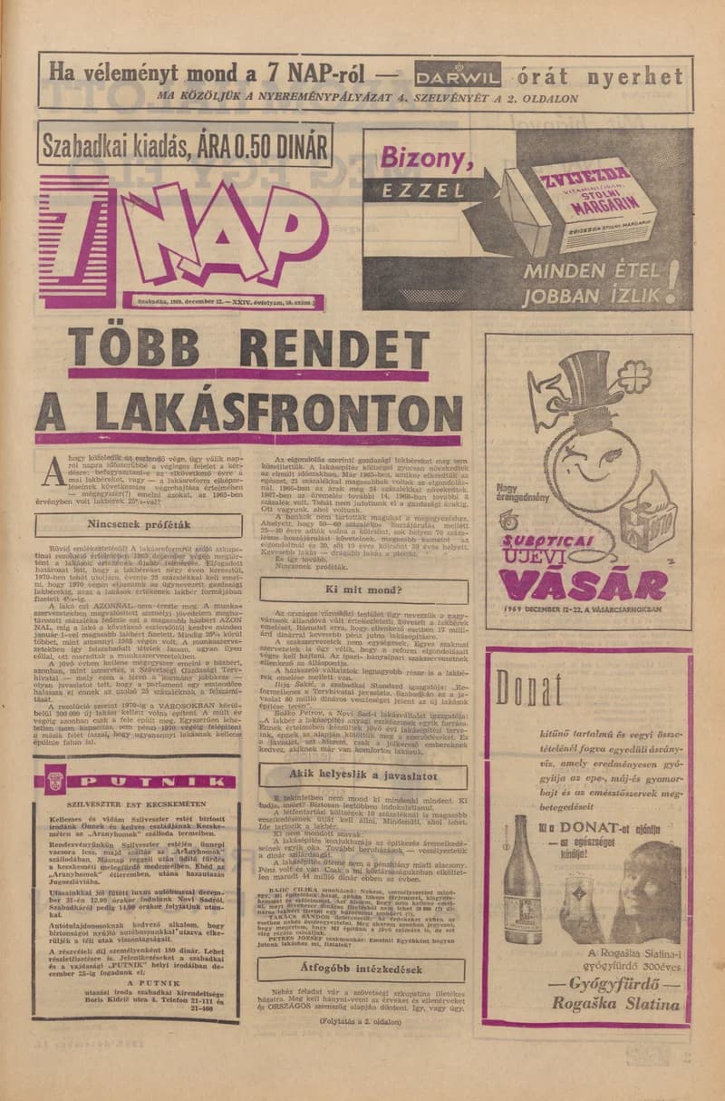 7 Nap, 24. évf. 1969. december 12. 50. sz. 1–16. oldal