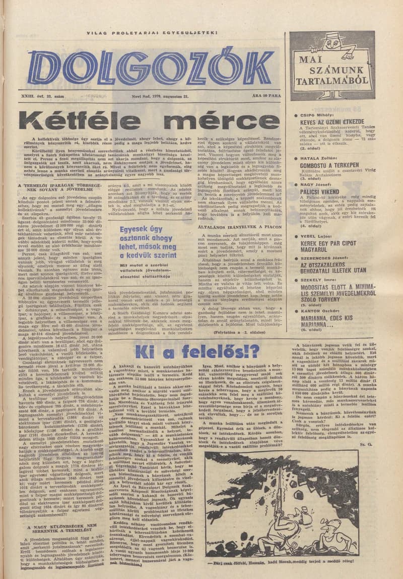 Dolgozók, 24. évf. 1970. augusztus 21. 33. sz.