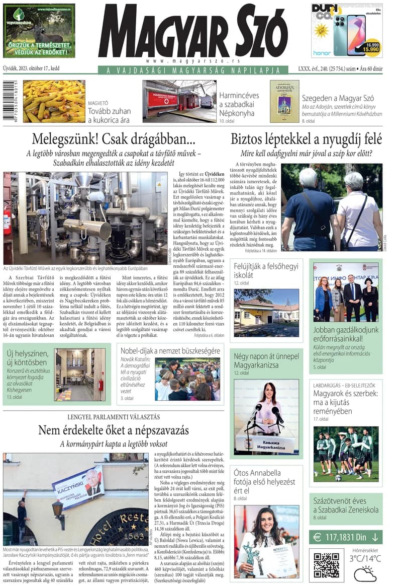 Magyar Szó, 80. évf. 2023. október 17. 240. sz. 1–20. oldal