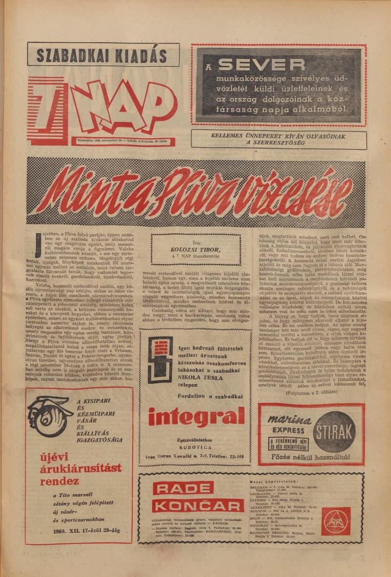 7 Nap, 23. évf. 1968. november 29. 49. sz. 1–24. oldal
