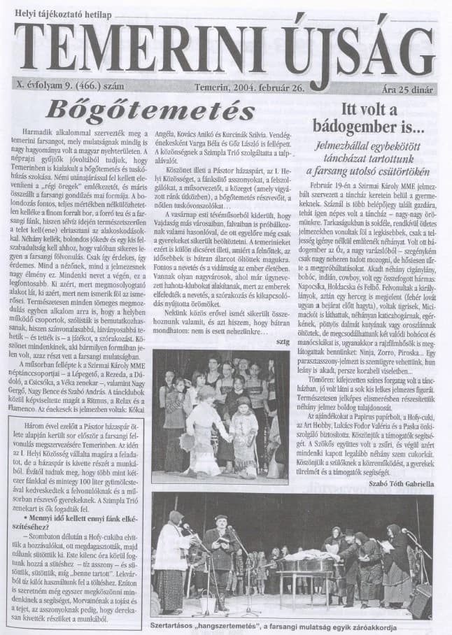 Temerini Újság, 10. évf. 2004. február 26. 9. sz.