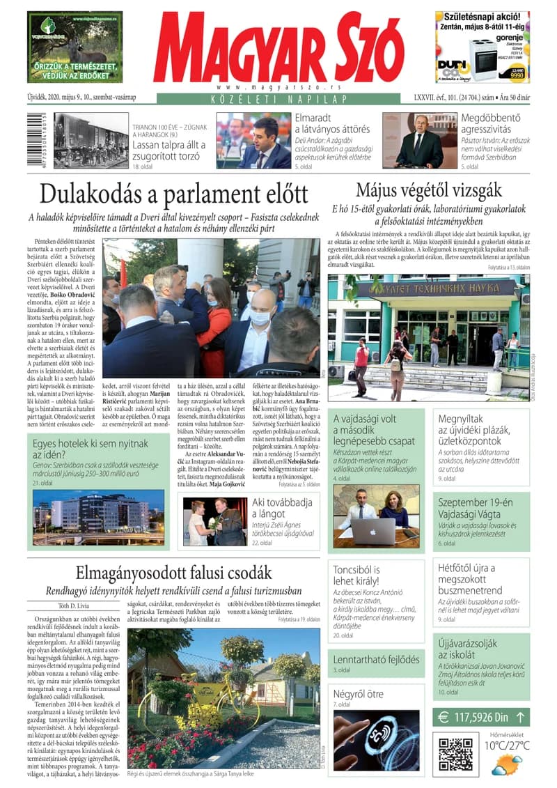 Magyar Szó, 77. évf. 2020. május 9. – 10. 101. sz. 1–32. oldal