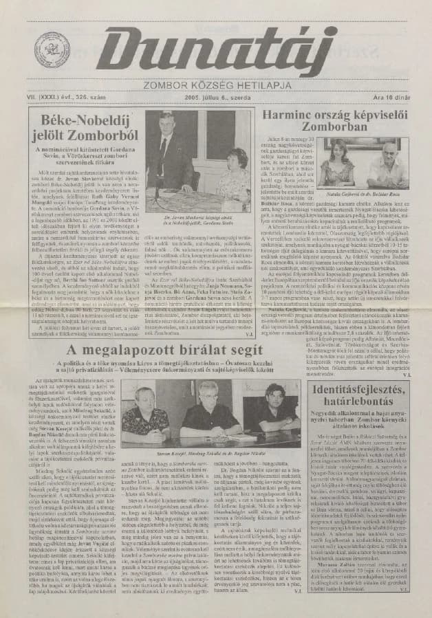 Dunatáj, 7. évf. 2005. július 6. 326. sz.