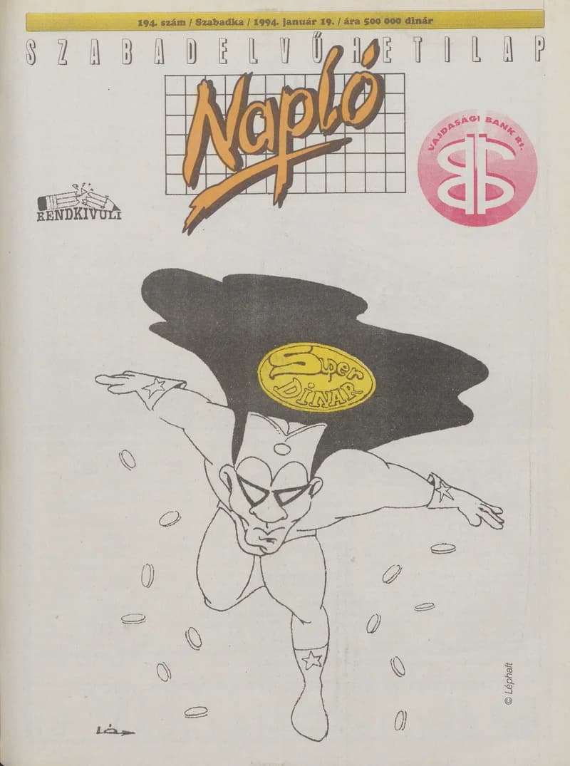 Napló - Szabadelvű hetilap, 5. évf. 1994. január 19. 194. sz.