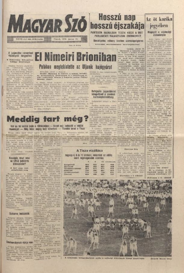 Magyar Szó, 27. évf. 1970. június 19. 166. sz. 1–12. oldal