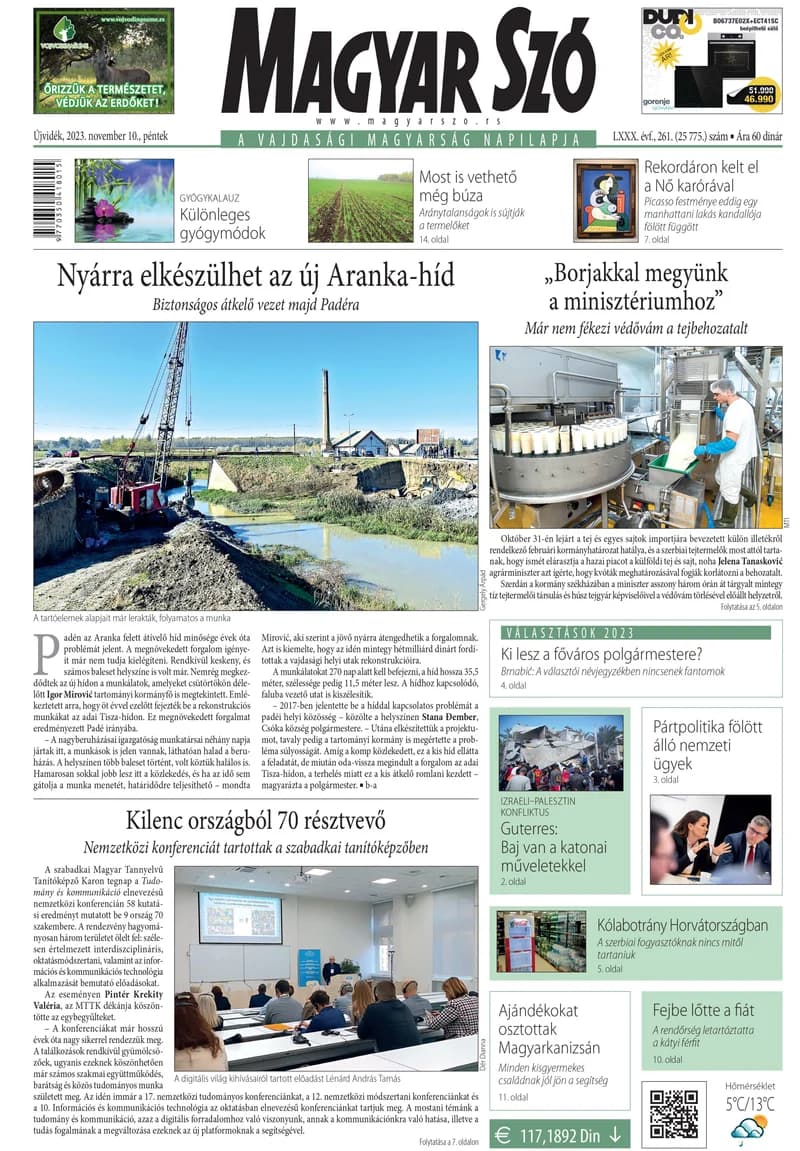 Magyar Szó, 80. évf. 2023. november 10. 261. sz. 1–16. oldal