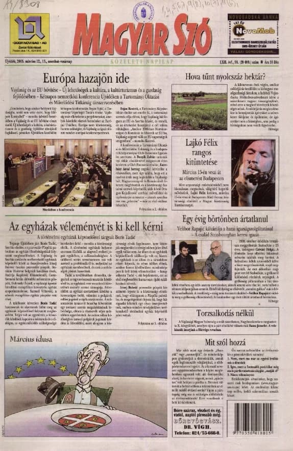 Magyar Szó, 62. évf. 2005. március 12. – 13. 59. sz. 1–12. oldal
