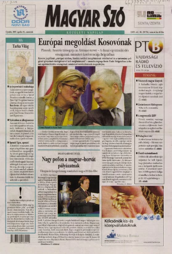 Magyar Szó, 64. évf. 2007. április 19. 90. sz. 1–20. oldal