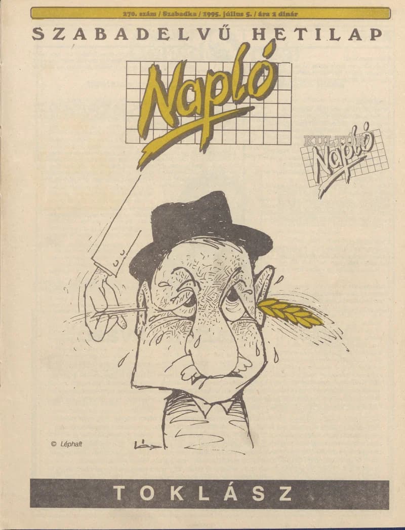 Napló - Szabadelvű hetilap, 6. évf. 1995. július 5. 270. sz.