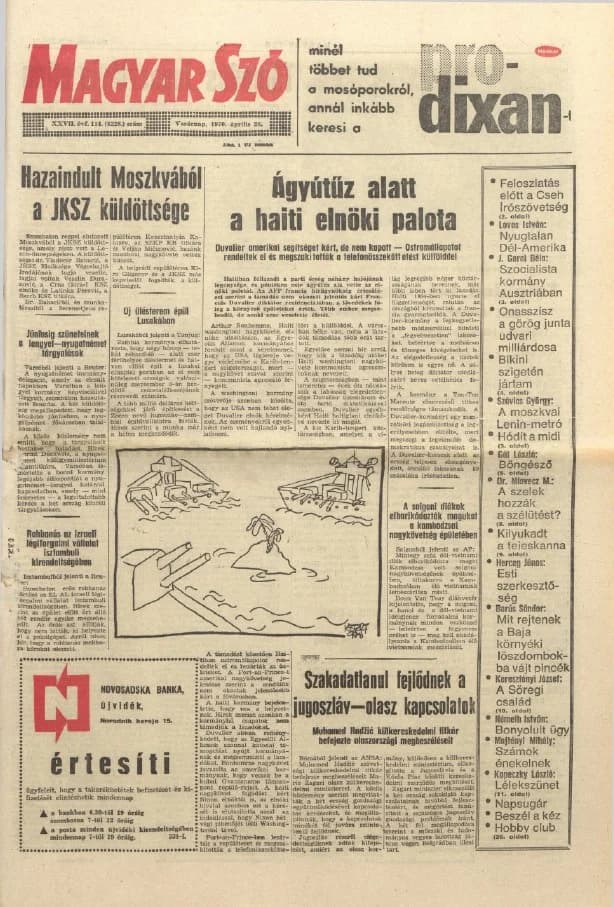 Magyar Szó, 27. évf. 1970. április 26. 114. sz. 1–32. oldal