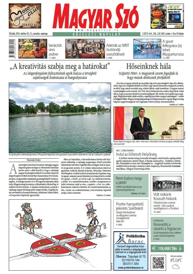 Magyar Szó, 75. évf. 2018. október 20. – 21. 245. sz. 1–42. oldal