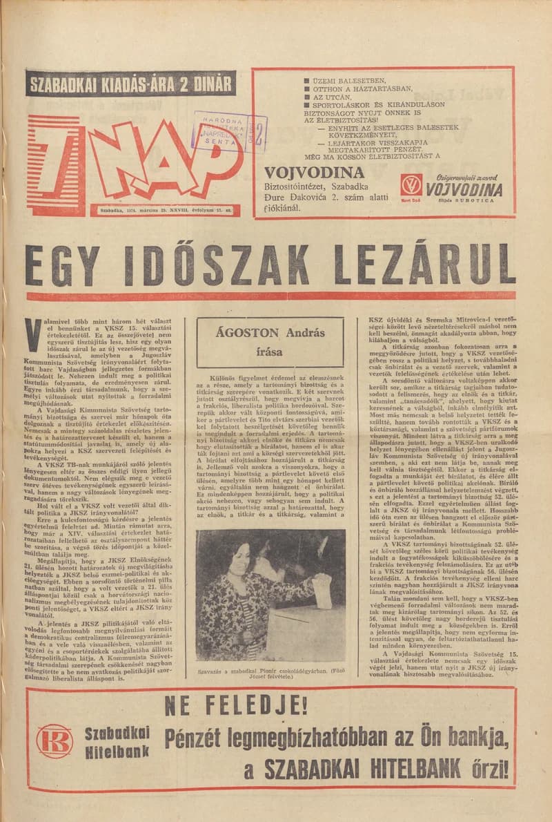 7 Nap, 29. évf. 1974. március 29. 13. sz. 1–32. oldal