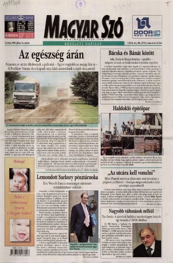 Magyar Szó, 67. évf. 2010. július 14. 161. sz. 1–20. oldal