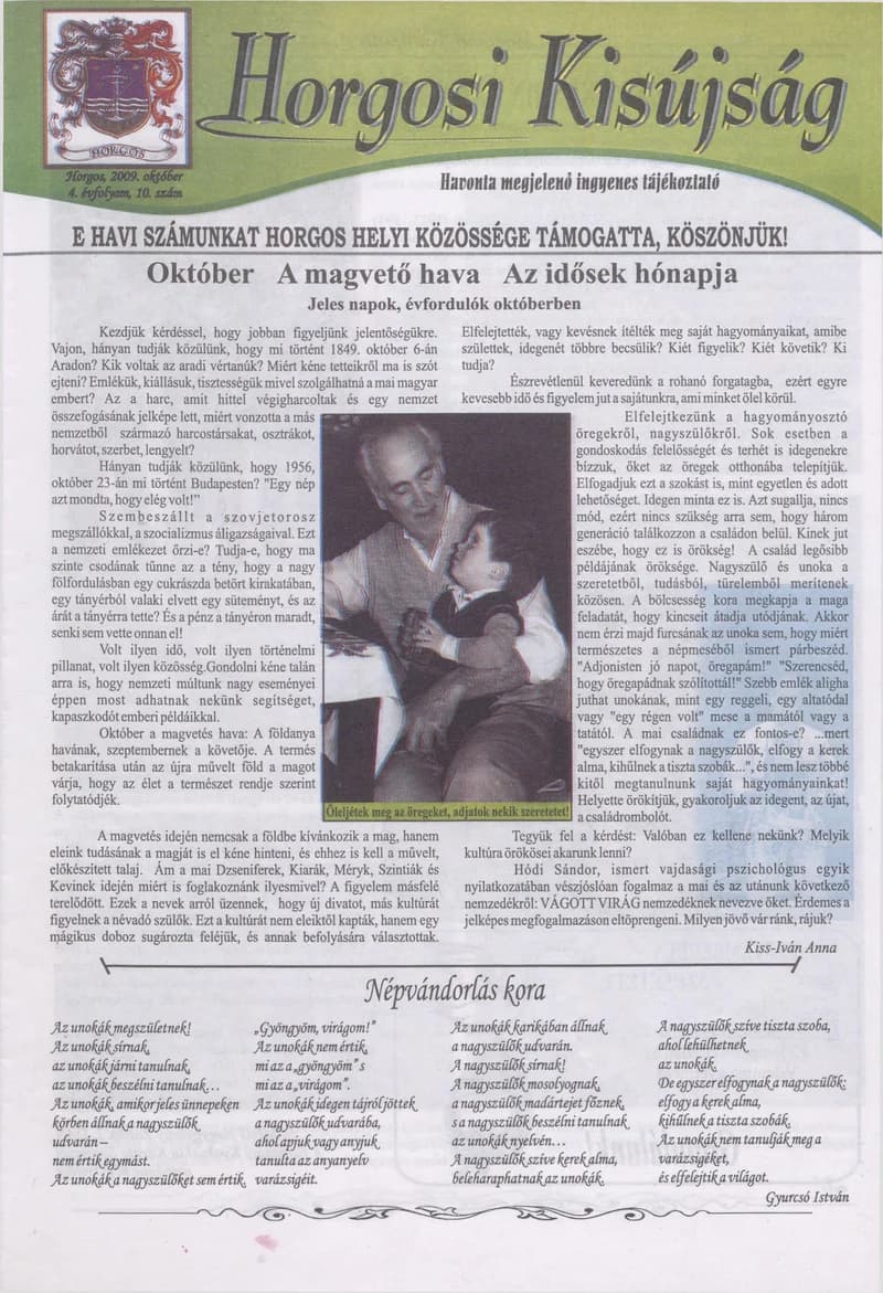 Horgosi Kisújság, 4. évf. 2009. október. 10. sz.