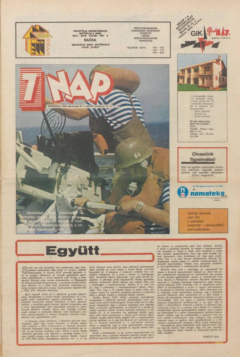 7 Nap, 37. évf. 1982. december 24. 52. sz. 1–16. oldal