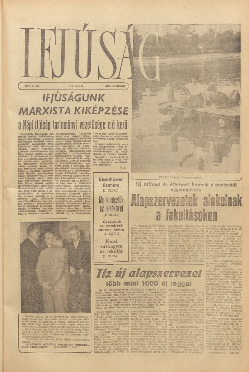 Ifjúság, 12. évf. 1956. október 19. 574. sz.