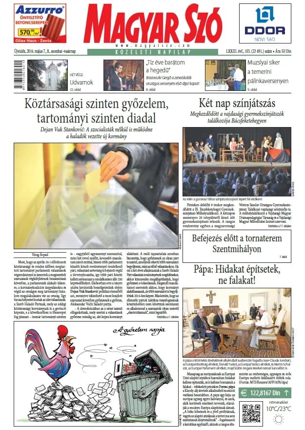Magyar Szó, 73. évf. 2016. május 7. – 8. 103. sz. 1–42. oldal