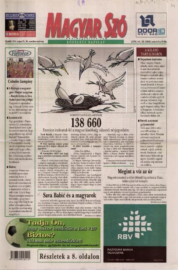 Magyar Szó, 67. évf. 2010. május 29. – 30. 122. sz. 1–48. oldal