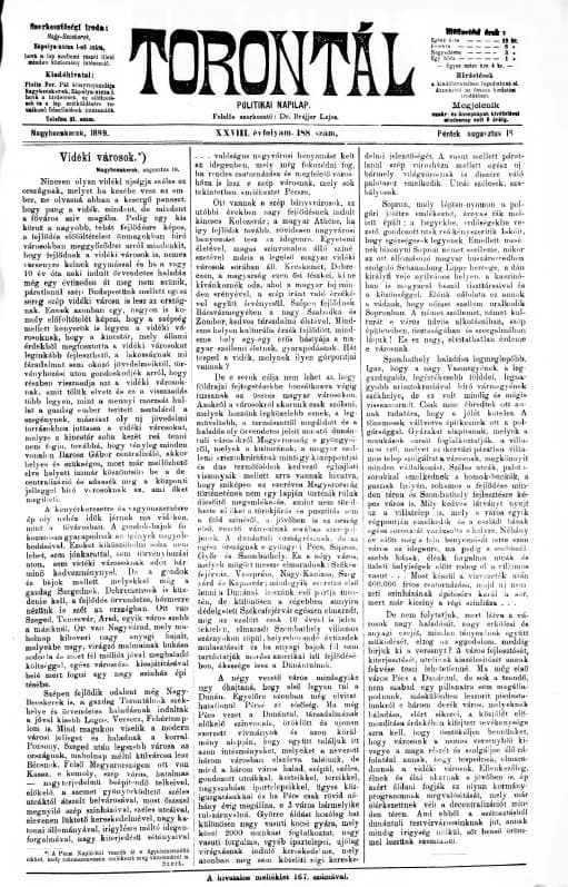 Torontál, 28. évf. 1899. augusztus 18. 188. sz.