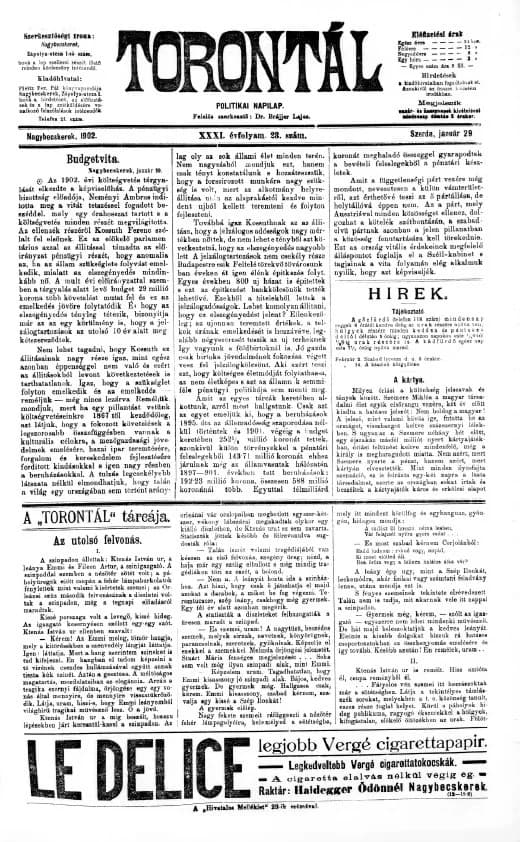 Torontál, 31. évf. 1902. január 29. 23. sz.