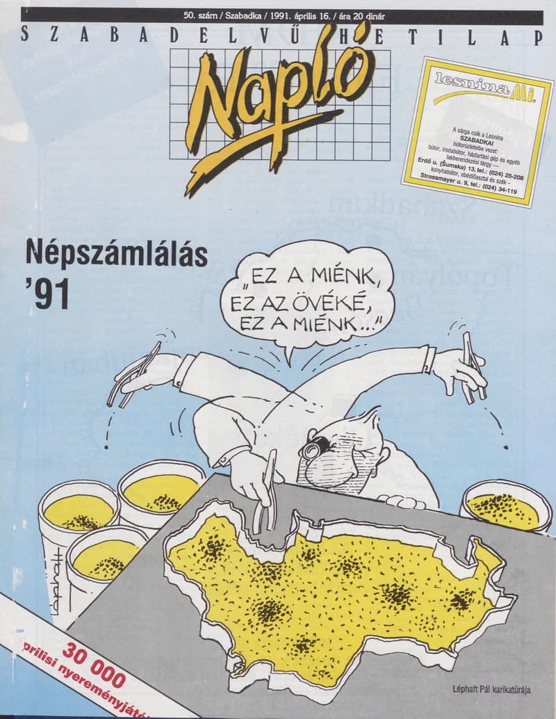 Napló - Szabadelvű hetilap, 2. évf. 1991. április 16. 50. sz.