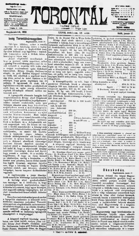 Torontál, 27. évf. 1898. január 17. 12. sz.