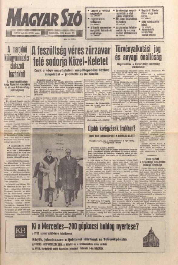 Magyar Szó, 26. évf. 1969. január 30. 28. sz. 1–20. oldal