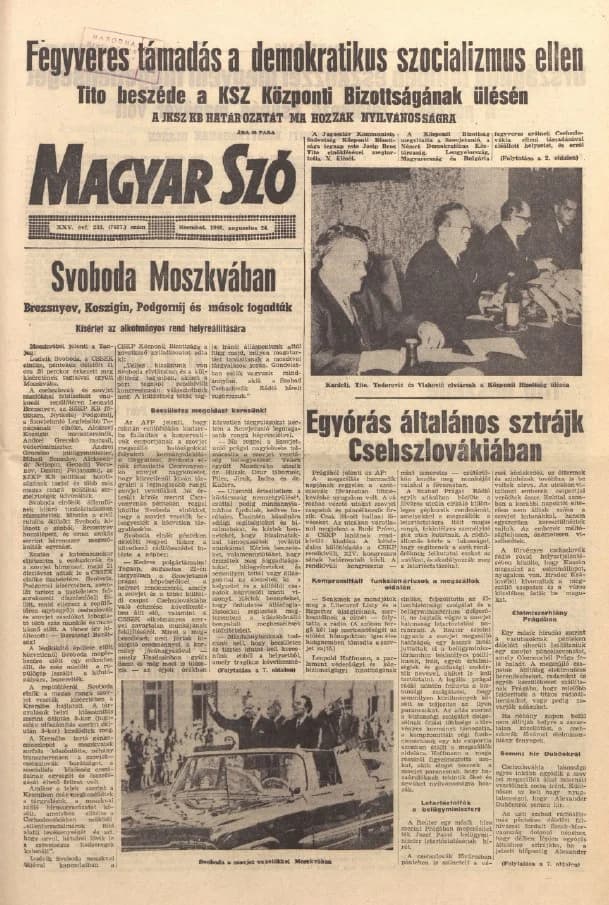 Magyar Szó, 25. évf. 1968. augusztus 24. 233. sz. 1–16. oldal
