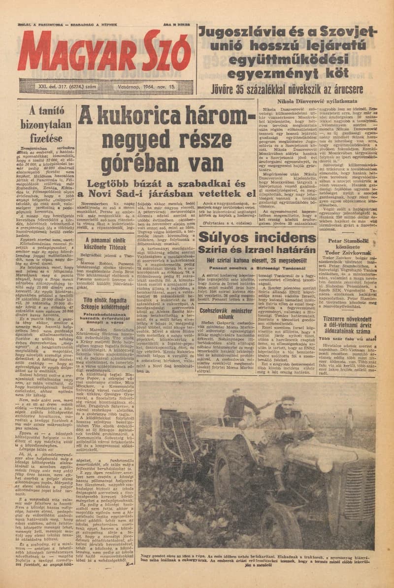 Magyar Szó, 21. évf. 1964. november 15. 317. sz. 1–24. oldal
