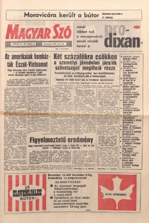 Magyar Szó, 27. évf. 1970. november 22. 322. sz. 1–32. oldal