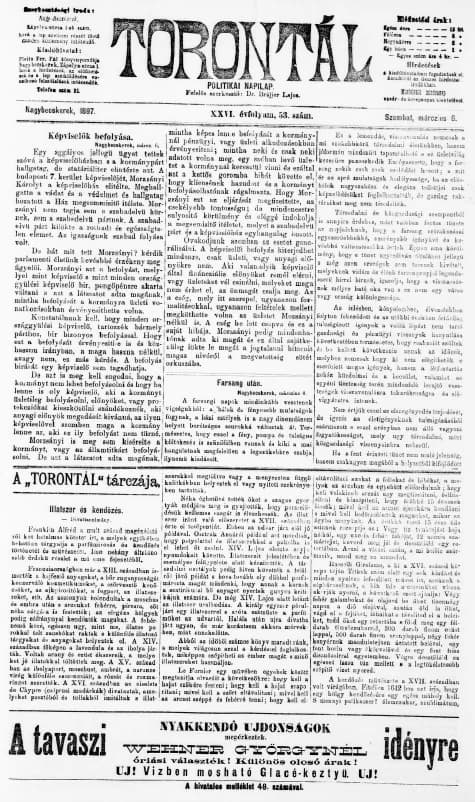 Torontál, 26. évf. 1897. március 6. 53. sz.