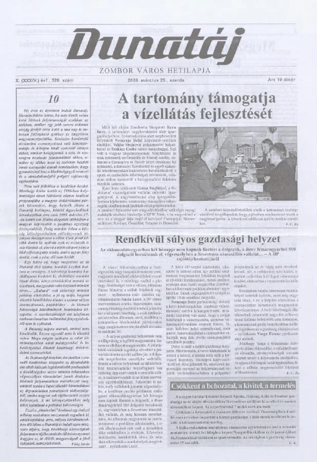 Dunatáj, 11. évf. 2009. március 25. 520. sz.