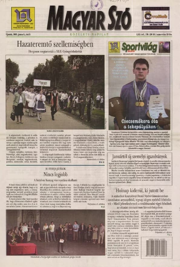 Magyar Szó, 62. évf. 2005. június 6. 130. sz. 1–12. oldal
