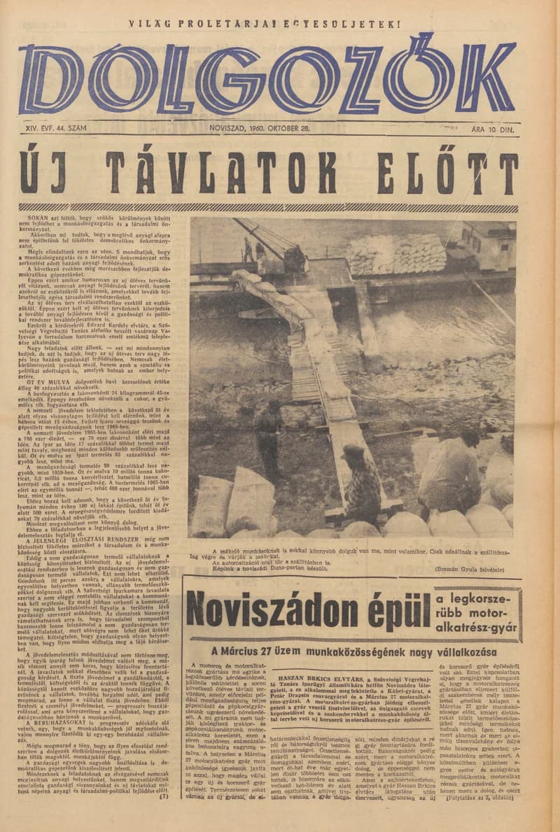 Dolgozók, 14. évf. 1960. október 28. 44. sz.