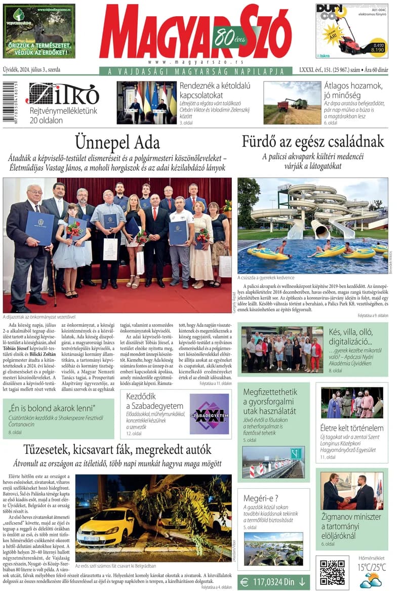 Magyar Szó, 81. évf. 2024. július 3. 151. sz. 1–16. oldal