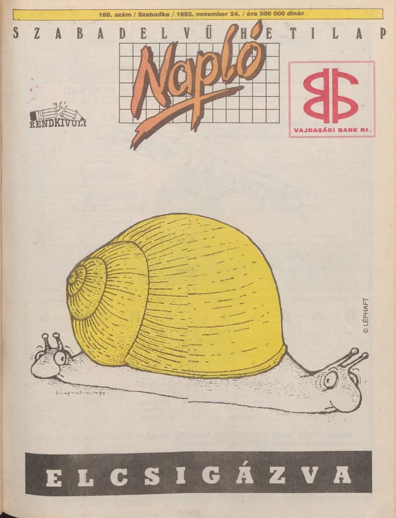 Napló - Szabadelvű hetilap, 4. évf. 1993. november 24. 186. sz.