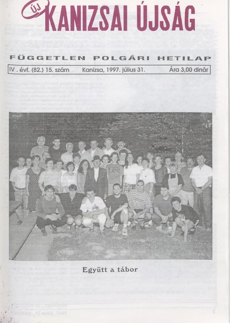 Új Kanizsai Újság, 4. évf. 1997. július 31. 15. sz.