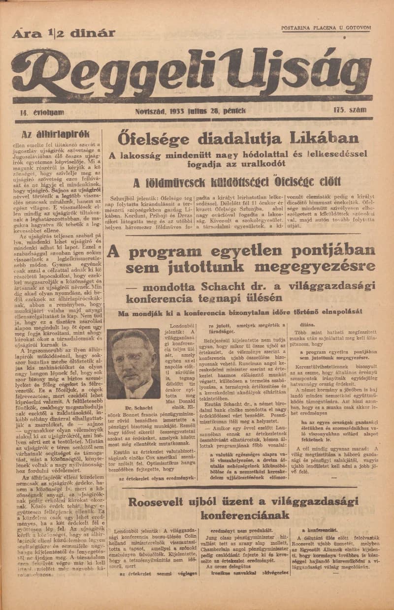 Reggeli Újság, 14. évf. 1933. július 28. 175. sz.