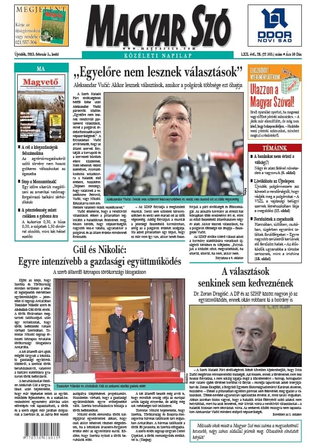 Magyar Szó, 70. évf. 2013. február 5. 28. sz. 1–20. oldal