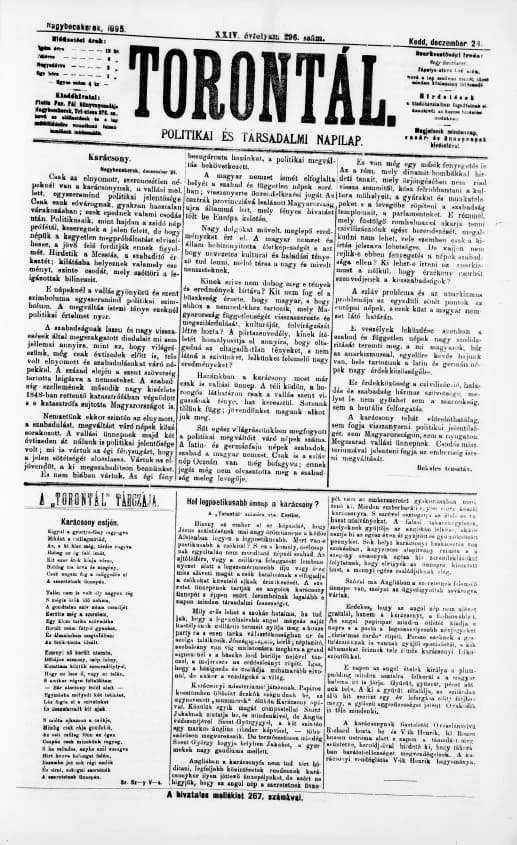 Torontál, 24. évf. 1895. december 24. 296. sz.